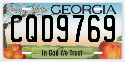 GA license plate CQO9769