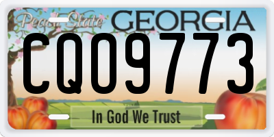 GA license plate CQO9773