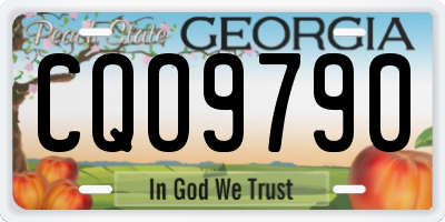 GA license plate CQO9790