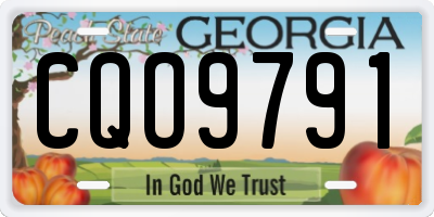 GA license plate CQO9791