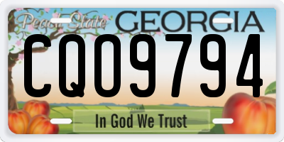 GA license plate CQO9794