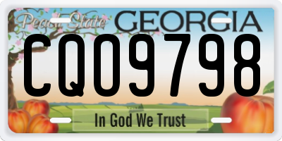 GA license plate CQO9798