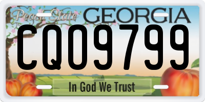 GA license plate CQO9799