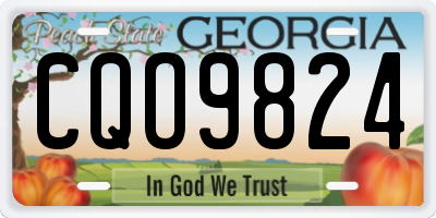 GA license plate CQO9824