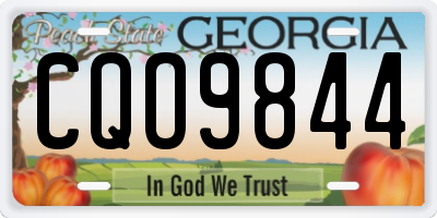 GA license plate CQO9844