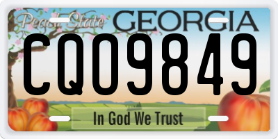 GA license plate CQO9849