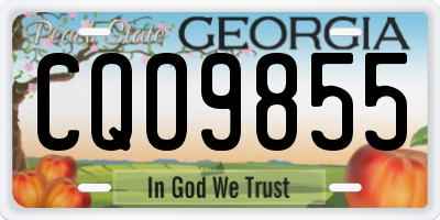 GA license plate CQO9855