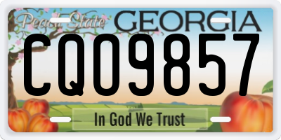 GA license plate CQO9857