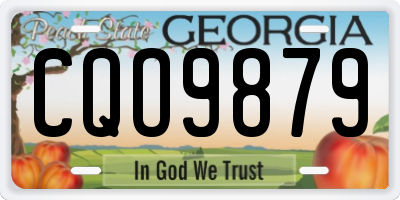GA license plate CQO9879