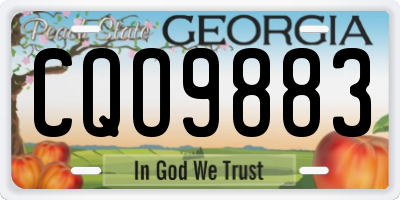 GA license plate CQO9883