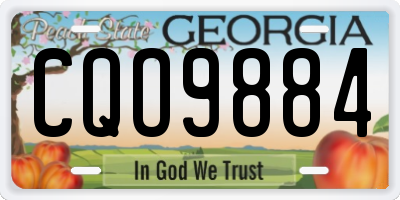 GA license plate CQO9884