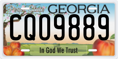 GA license plate CQO9889