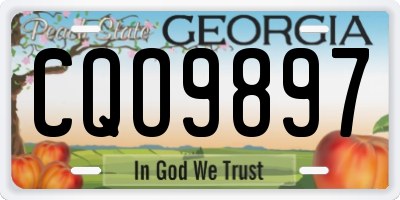 GA license plate CQO9897