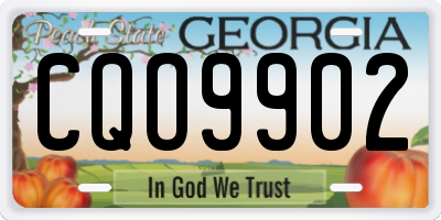 GA license plate CQO9902