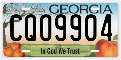 GA license plate CQO9904