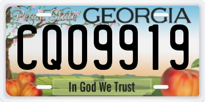 GA license plate CQO9919