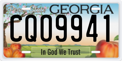 GA license plate CQO9941