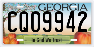 GA license plate CQO9942