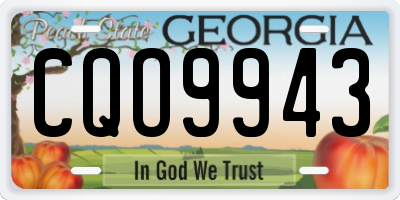 GA license plate CQO9943
