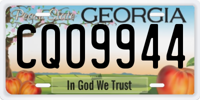 GA license plate CQO9944