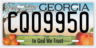 GA license plate CQO9950