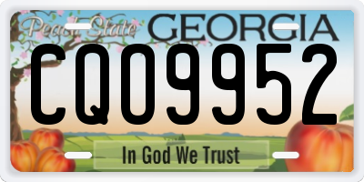 GA license plate CQO9952