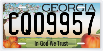 GA license plate CQO9957