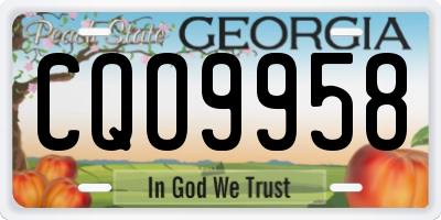 GA license plate CQO9958