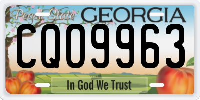 GA license plate CQO9963