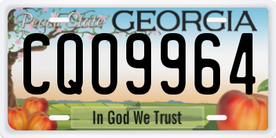 GA license plate CQO9964