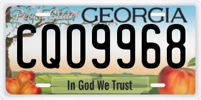 GA license plate CQO9968
