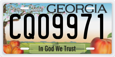 GA license plate CQO9971