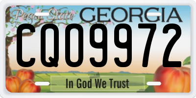 GA license plate CQO9972