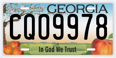 GA license plate CQO9978