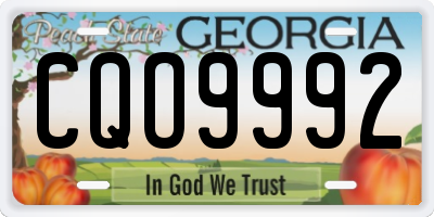GA license plate CQO9992