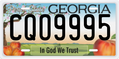 GA license plate CQO9995