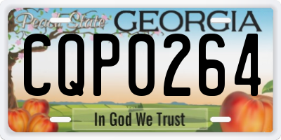 GA license plate CQP0264