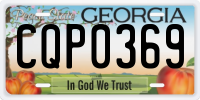 GA license plate CQP0369