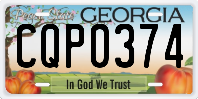 GA license plate CQP0374