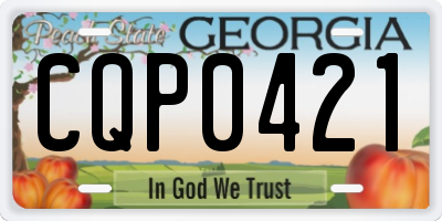 GA license plate CQP0421
