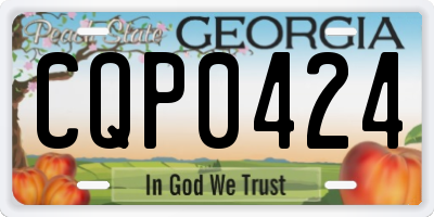 GA license plate CQP0424