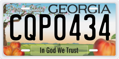 GA license plate CQP0434