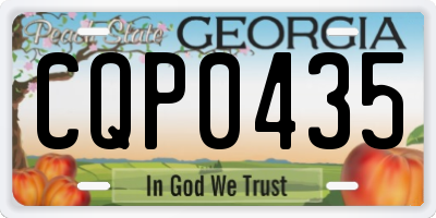 GA license plate CQP0435