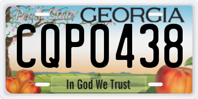 GA license plate CQP0438