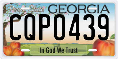GA license plate CQP0439
