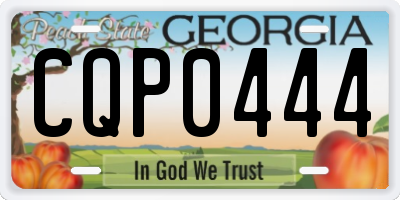 GA license plate CQP0444