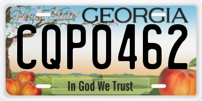 GA license plate CQP0462