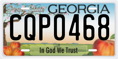 GA license plate CQP0468