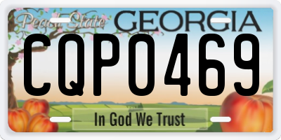 GA license plate CQP0469