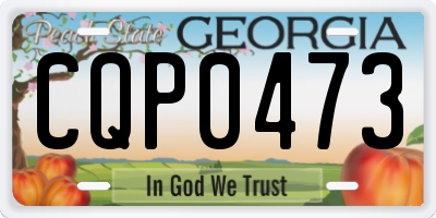 GA license plate CQP0473